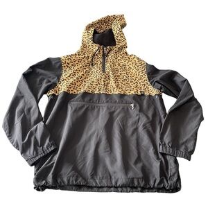Empyre Black and Gold Light 1/4 Zip Jacket with hood size medium